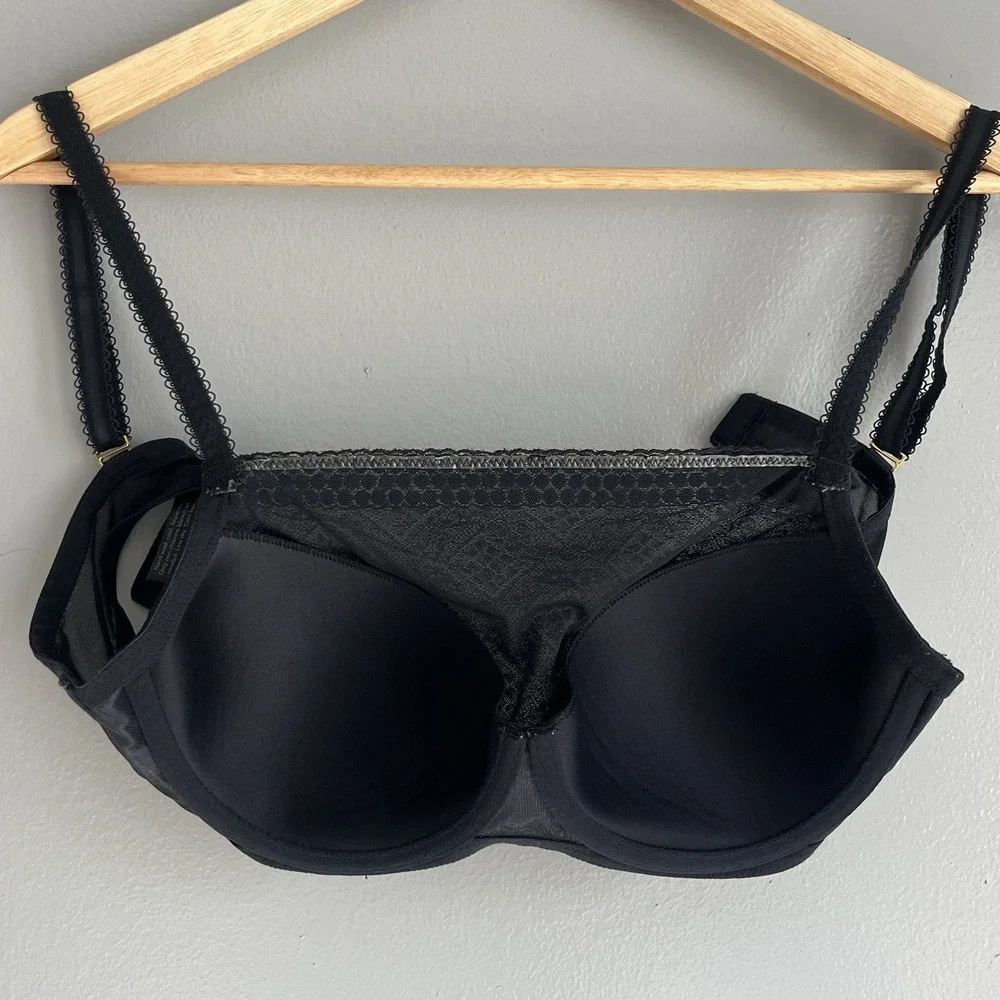 Soma Intimates Bra Black Lace Camisole Gold Sequins Detail Underwired‎ 36B